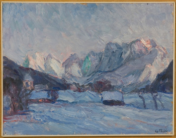 Giovanni Napoleone Pellis (1888-1962)
Olio su tavola
cm 34x43 - 1940ca
Ultime luci
